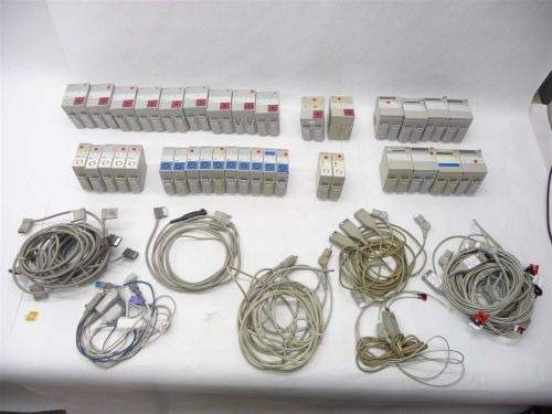 Lot hp agilent m1008b m1002b m1002a nbp ecg resp m1020a telemetry modules leads for sale