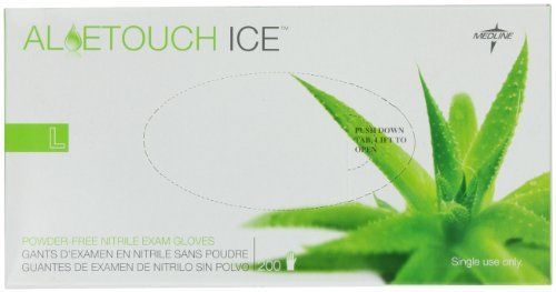 Medline Aloetouch Ice Examination Gloves - Large Size - Latex-free, (mds195286)