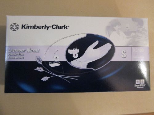 Kimberly clark kc100 lavender nitrile exam gloves : size small for sale