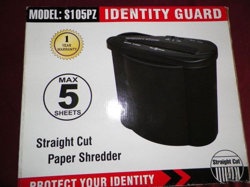 NEW IDENTITY GUARD STRAIGHT CUT PAPER SHREDDER S105PZ