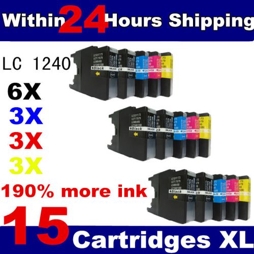 15 ink cartridges LC1240 LC11280 Compatible for Brother DCP &amp; MFC Printers