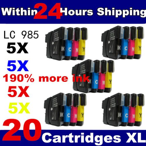 20 Compatible LC985 Ink Cartridges for Brother Printers Black + Colour