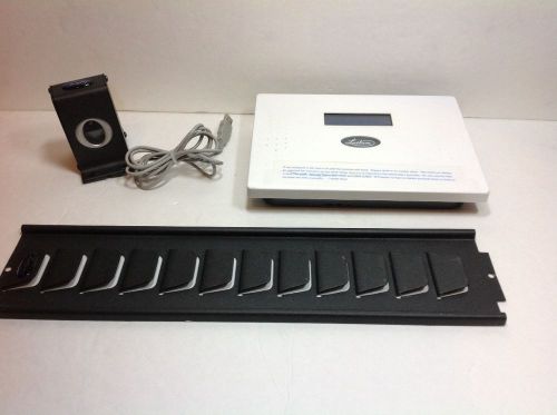 LATHEM TIME/PAYCLOCK PC50 AUTOMATED PC SYSTEM +12 BADGE RACK AND FINGERSENSOR