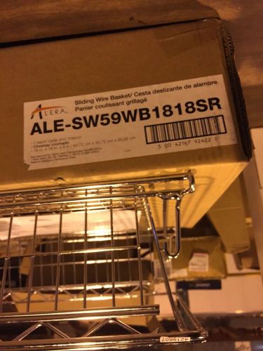 Alera Sliding Wire Basket For Wire Shelving, 18w x 18d x 8h, - ALESW59WB1818SR