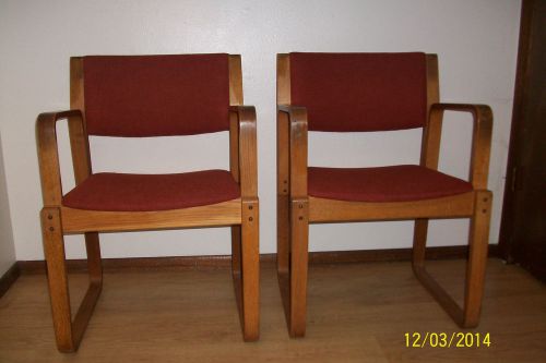 (2) Vintage Mid Century Modern GUNLOCKE Bentwood Office Chairs RARE Design!!