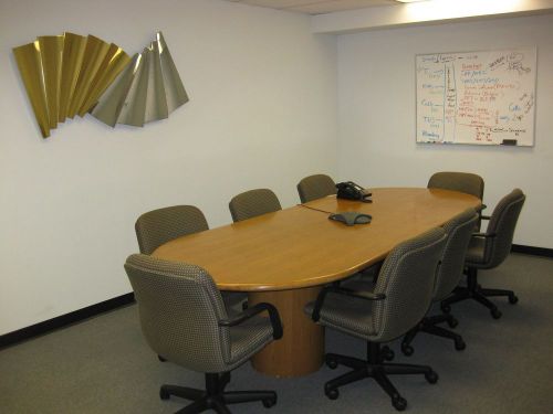 Conference Table (Full Size 8&#039; Long) with 8 Chairs. Local Pickup Only