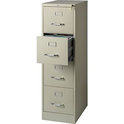 NIB Staples Vertical File Cabinet 4 Drawer 22&#034; Putty NEW Office Furniture Metal