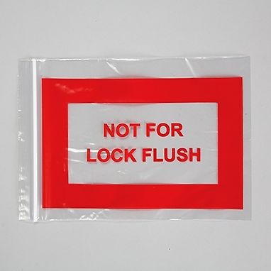 Not for Lock Flush Bag, 6 x 8