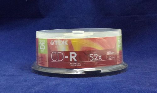 TDK CD-R 52X 80 min 25 pack