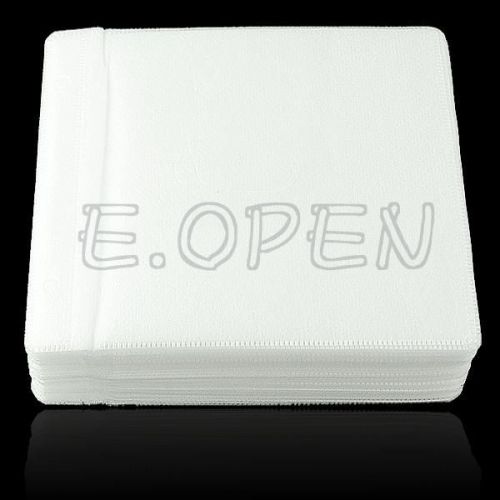 100Pcs White Double Slim DVD CD Disc Storage Cases Holders Movie Game Holder