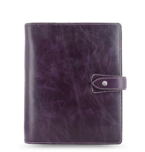 Filofax malden organizer a5 - purple - 025851 - brand new -100% leather- auction for sale