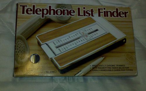 Vintage repertoir Telephone List Finder Flip-Top NEW IN BOX Made in Japan UNUSED