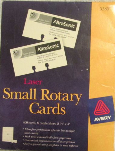 ROTARY-LASER-PRINTABLE FILE CARDS FOR ROLODEX-400 ON 50 SHEETS-AVERY