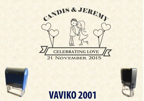 Self ink  Personalized custom wedding rubber stamp  SW 013 60*40