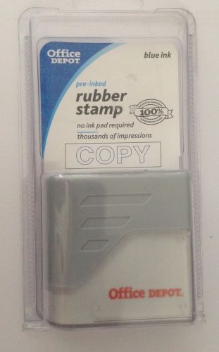 Rubber Stamp, Copy, Blue Ink,
