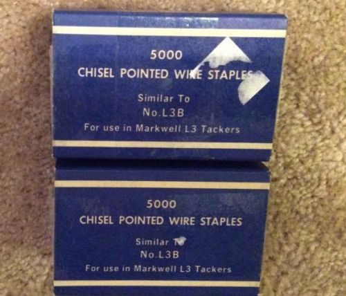 Chisel Pointed Staples Box of 5000 For Use In Markwell L3 Trackers Similar L3B