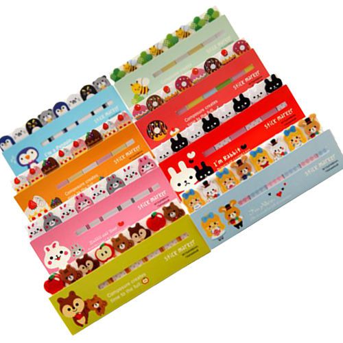 120 Page Cute Animal Sticker Post-It Bookmark Marker Memo Index Tab Sticky Notes