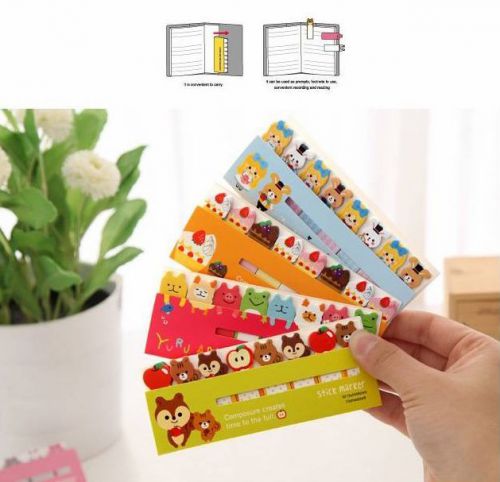 Portable Cute Sticker Post-It Bookmark Marker Memo Flags Index Tab Sticky Notes