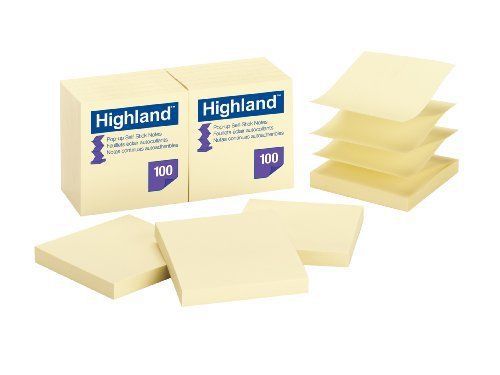 Highland repositionable pop-up note - self-adhesive, repositionable, (6549puy) for sale