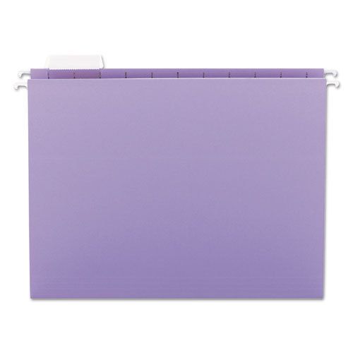Hanging File Folders, 1/5 Tab, 11 Point Stock, Letter, Lavender, 25/Box