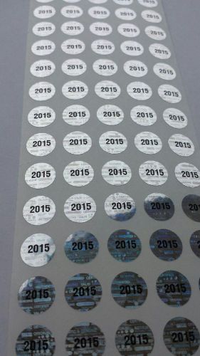 SMALL ROUND HOLOGRAM SECURITY VOID LABELS STICKERS PRINTED WITH 2015