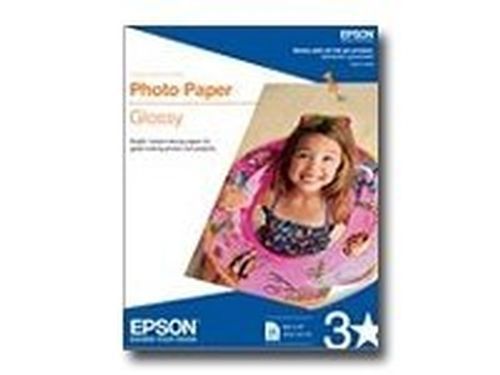 Epson - Glossy photo paper - bright white - Letter A Size (8.5 in x 11 i S041649