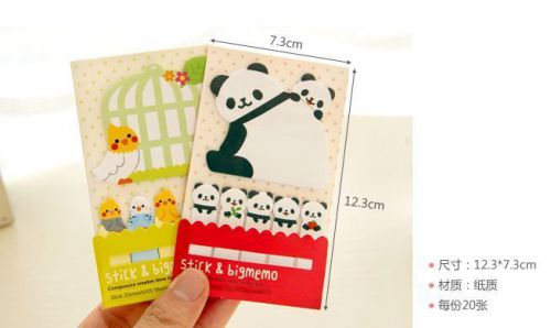 120 cute bird panda cat memo sticker sticky pad post it index bookmark message