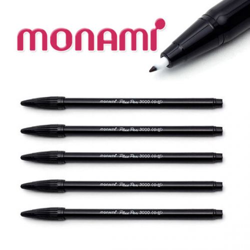 Monami Plus Pen 3000 Water Based Fine Sign Pen Aqua Ink Black 12pcs 1Box