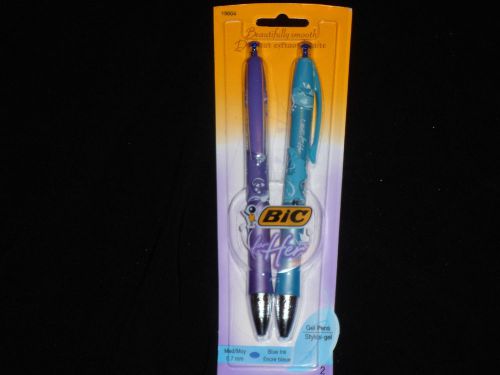 Bic for Her Beautifully Smooth Gel Pens (2 Count, Blue Ink, Med 0.7 mm, ~*NeW*~)