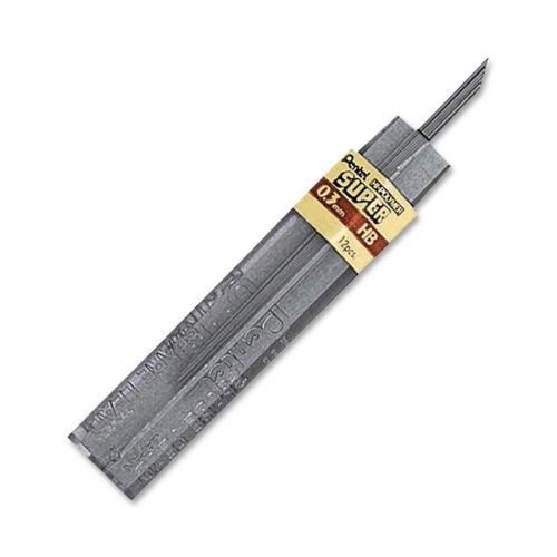 Pentel super hi-polymer lead - 0.30 mm - extra fine point - hb - black - (300hb) for sale