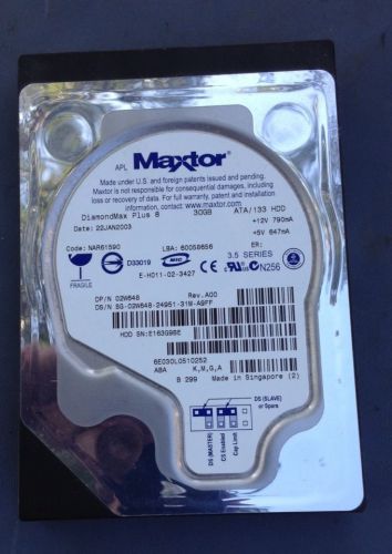 MAXTOR DIAMONDMAX PLUS 8 3.5&#034;  30GB Desktop HDD HARD DRIVE