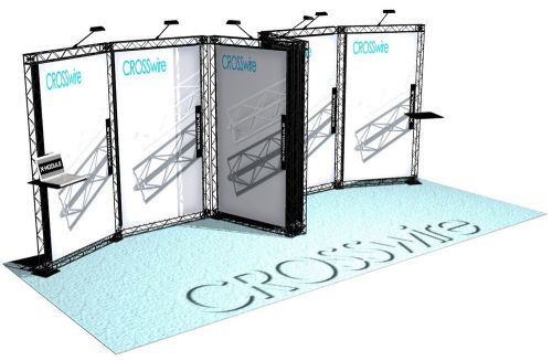 Trade show booth display custom 10&#039; x 20&#039; crosswire exhibit inline for sale