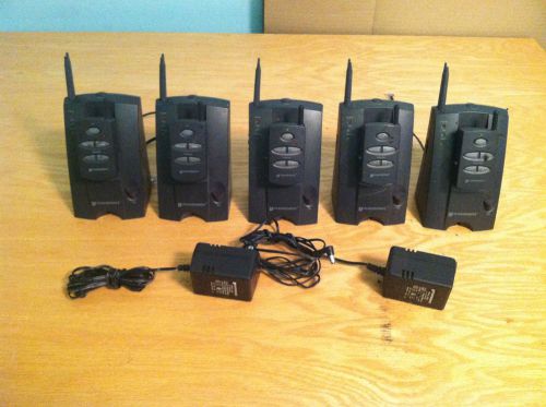 Lot of 5 Plantronics CA10 Base unit with battery and ac adapters