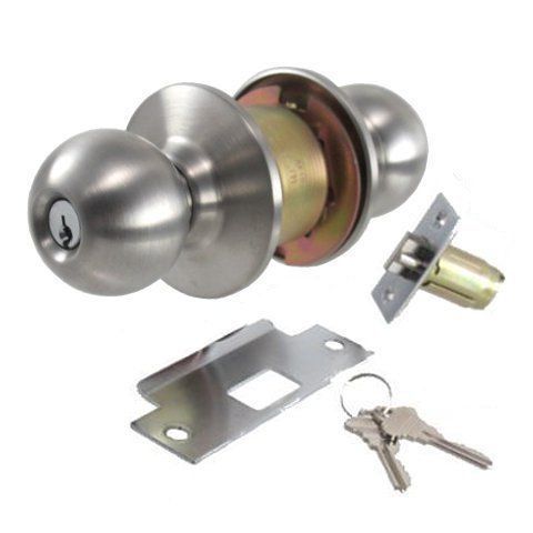 Stainless Steel Entry Lockset (2-3/4&#034; Backset)