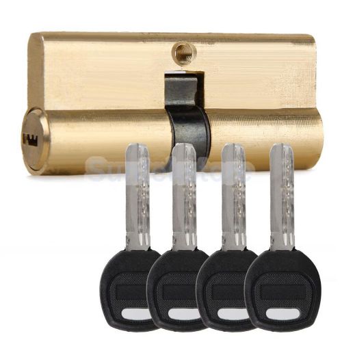 65mm 32.5/32.5 brass key cylinder door lock barrel anti snap/bump/drill + 7 keys for sale
