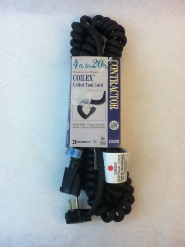 Coleman Cable USA Made 01226, 4 to 20 Ft. Coilex Coil Cord Contractor 118WP.2B