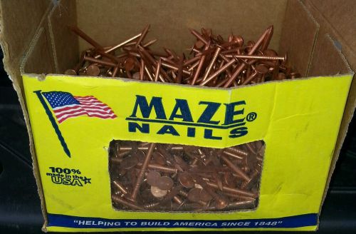 1 3/4in Copper nails 11 gauge maze finishing roofing and copper flashing nails