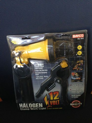 New in box bayco sl-1012 35-watt 12v halogen work light with clamp auto for sale