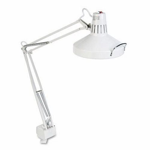 Ledu Incandescent/Fluorescent Clamp-On Lamp, 40 Inch Reach, White (LEDL445WT)