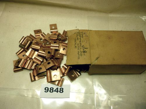 (9848) Box of 69 1&#034; Copper Tube Straps 1 Hole