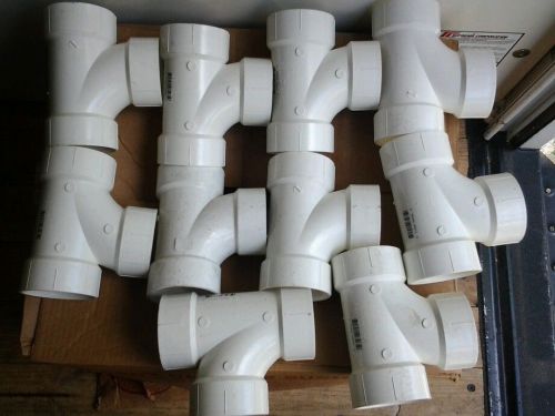 10 pcs charlotte pipe 3 inch pvc schedule 40 tee t  way one fitting is genova
