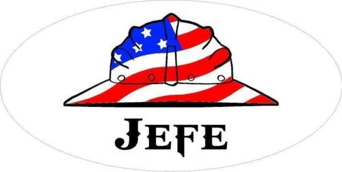 3 - Jefe US Flag Hard Hat Welder Oilfield Toolbox Helmet Sticker H268
