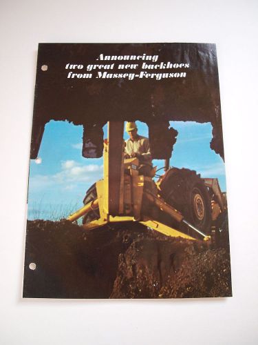 Massey-Ferguson MF 222 &amp; 232 Backhoe (for 3165 Tractor Loader) Brochure Original
