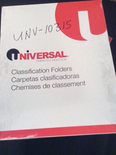 Universal Classification Folders 2 Boxes 20qty * New * Make Offer
