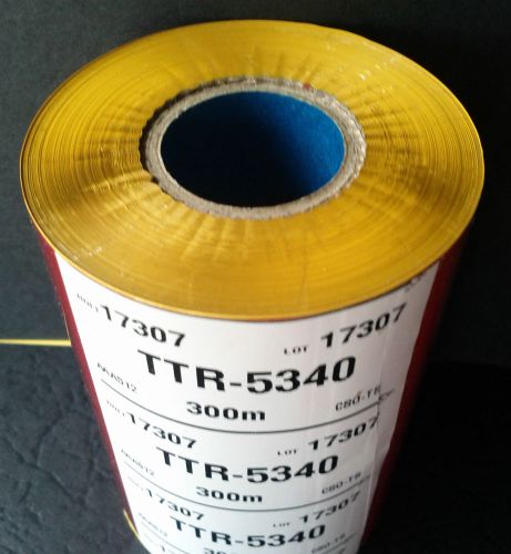 Ribbon for thermal transfer printers - wax/resin, color: yellow for sale