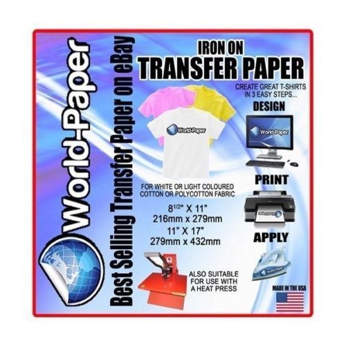 Heat transfer paper light 1000 pk - cool peel for sale