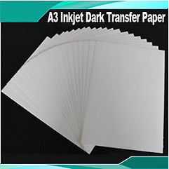 20 sheets durable a3 inkjet dark transfer paper heat press diy t-shirt printing for sale