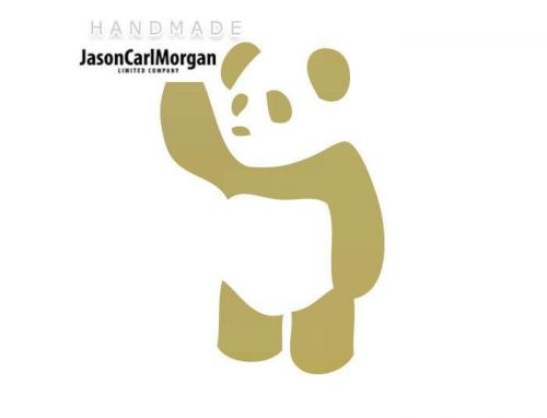 JCM® Iron On Applique Decal, Waving Panda Gold