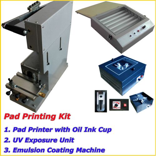 Pad printing machine with oil inkcup exposure unit emulsion coating machine kit for sale