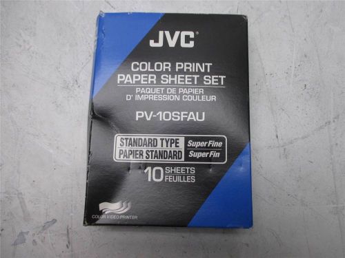 Pack of 10 New JVC Color Print Paper Sheet Set PV-10SFAU Standard Type